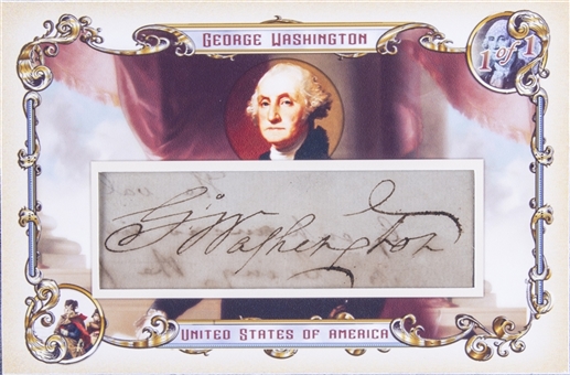 George Washington Cut Signature Trading Card – PSA/DNA